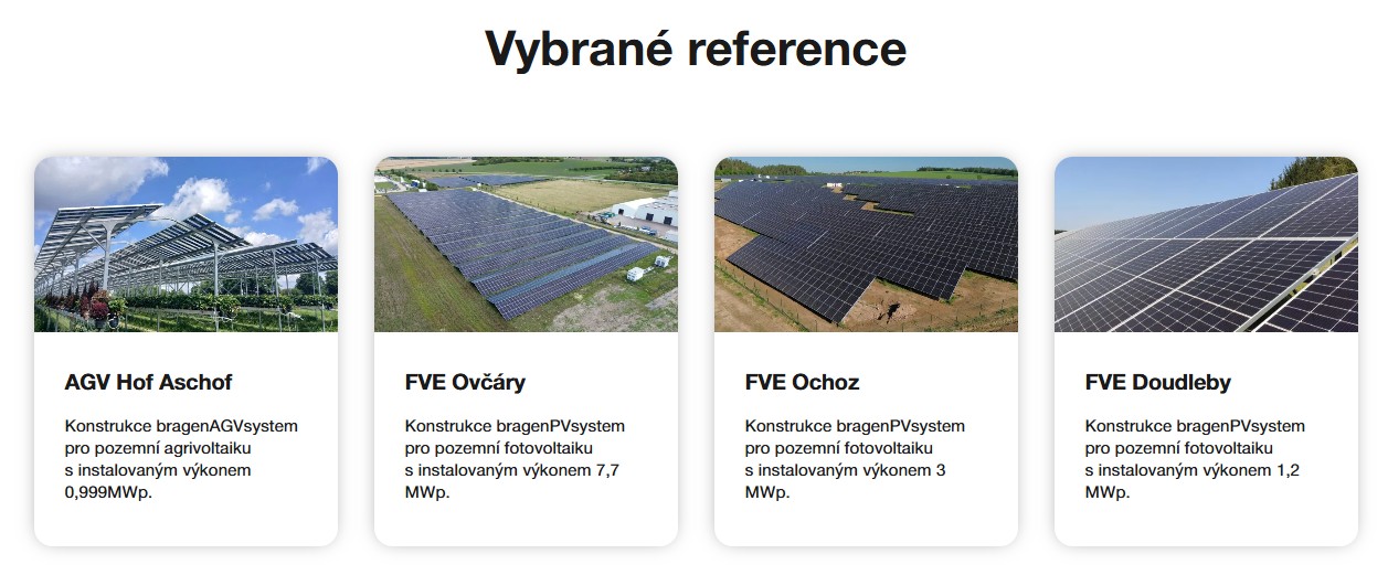 Solární FVE profily - METAL TRADE COMAX, a.s.